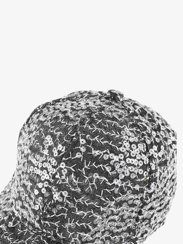 Embroidered Sequin Baseball Cap
