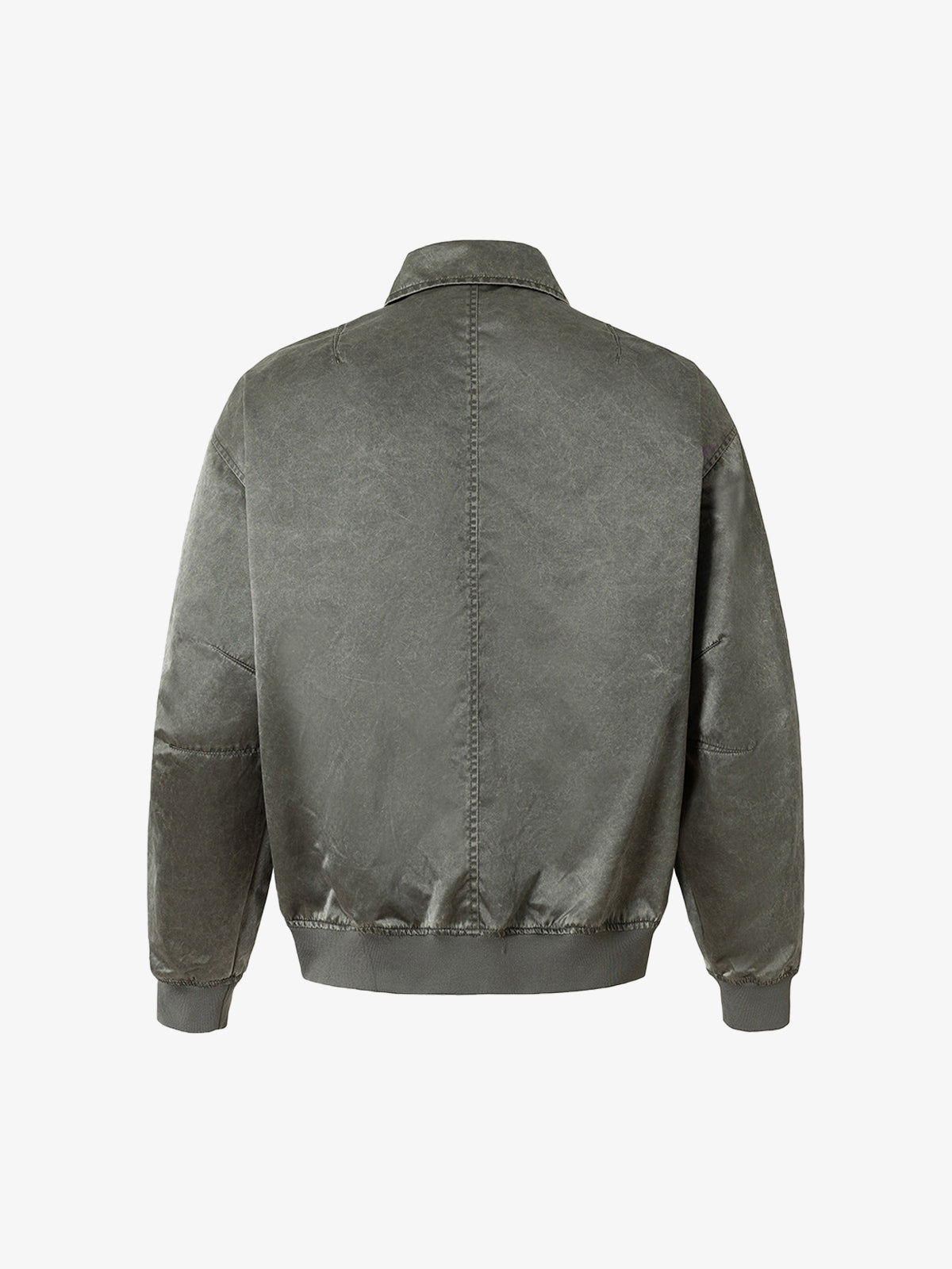 Classic Bomber Jacket with Plaid Collar Detail for Men 