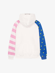 Distressed Flag Graphic Star-Stripe Color Block Hoodie