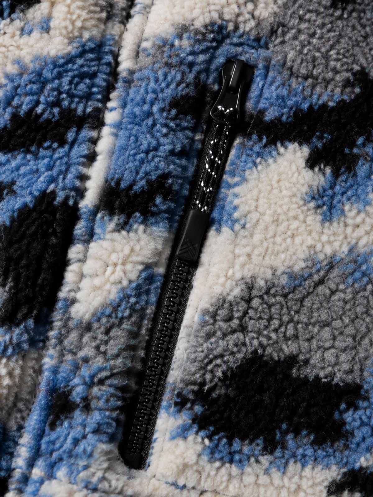 Camo Sherpa Hooded Drawstring Jacket