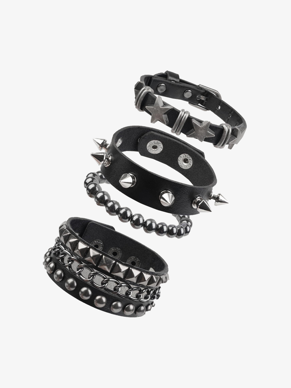 Studded Multi-Layer Punk Bracelet