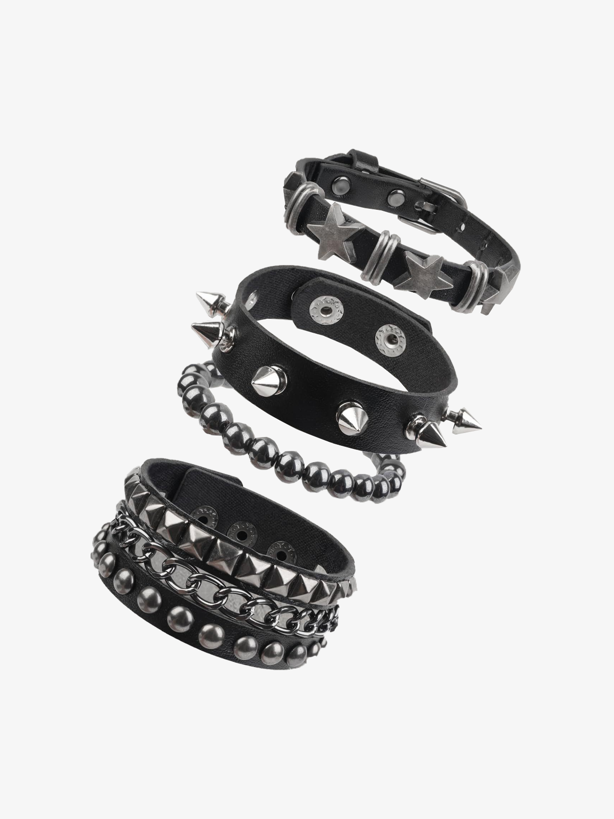 Studded Multi-Layer Punk Bracelet