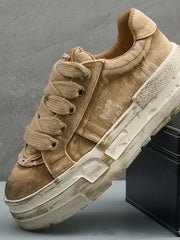 Washed Denim Sneakers