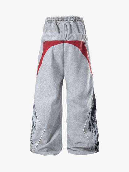 Foldover Waist Wide Leg Sweatpants 
