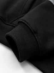 Curved Stripe Zip Hoodie & Wide-Leg Sweatpants Set
