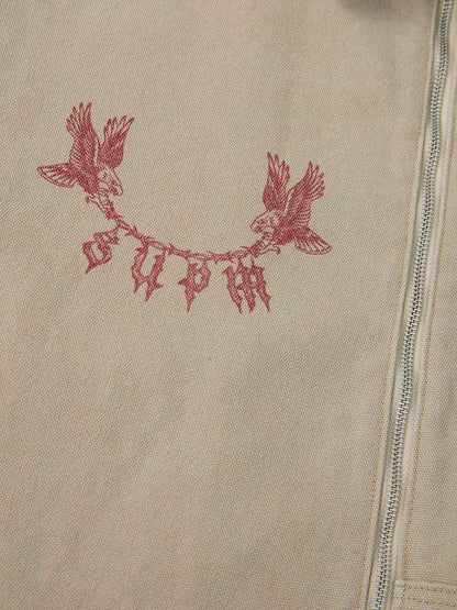 Supermade Multi-Element Appliqué Patchwork Denim Suit 