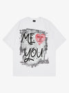 Cotton ME YOU Graphic Print Oversized T-Shirt for Men and Women 