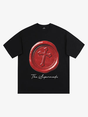 Snake and Sword Graphic T-Shirt with Bold Statement Design 