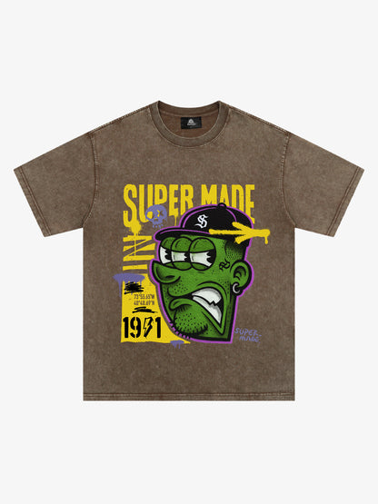 Graphic T-Shirt with Bold Monster Design for Streetwear Enthusiasts 