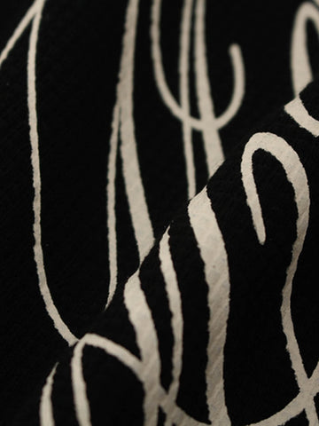 Side Script Waffle Knit T-Shirt