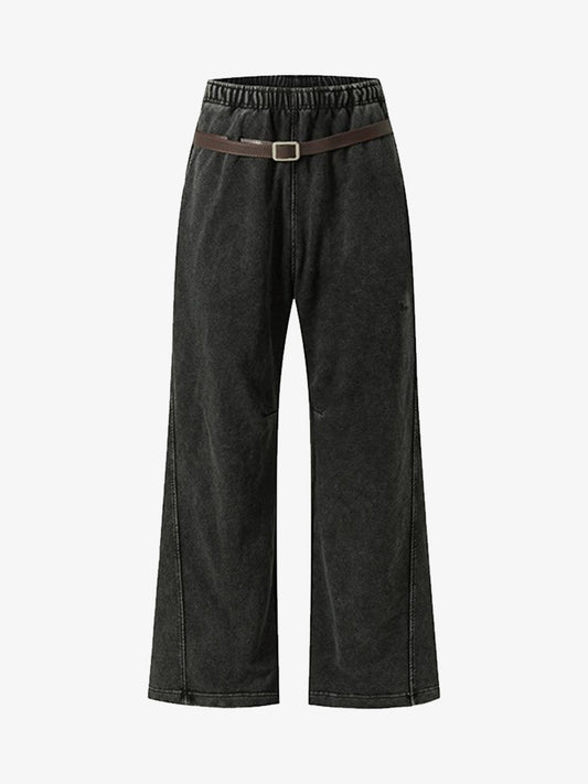 Wide-Leg Trousers with Adjustable Belt for Casual and Everyday Wear 