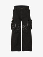 Studded Multi-Pocket Cargo Pants
