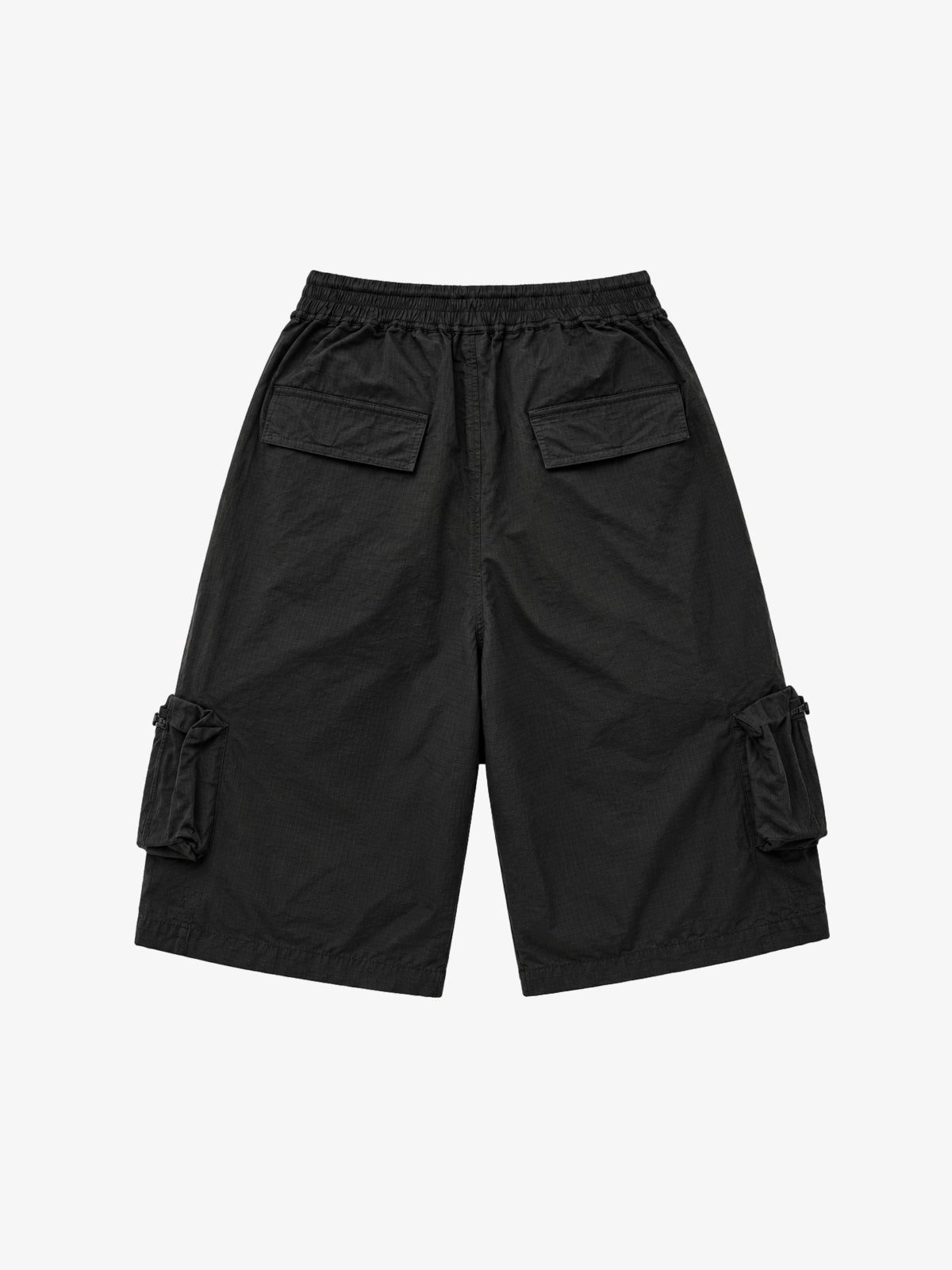 Plaid Multi-Pocket Washed Cropped Utility Pants