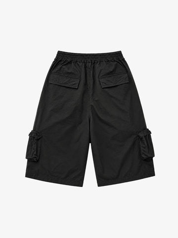Plaid Multi-Pocket Washed Cropped Utility Pants