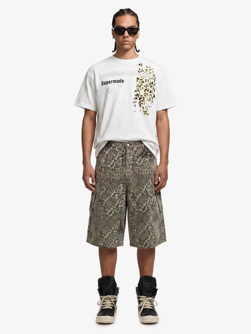 Vintage Leopard Cargo Shorts 
