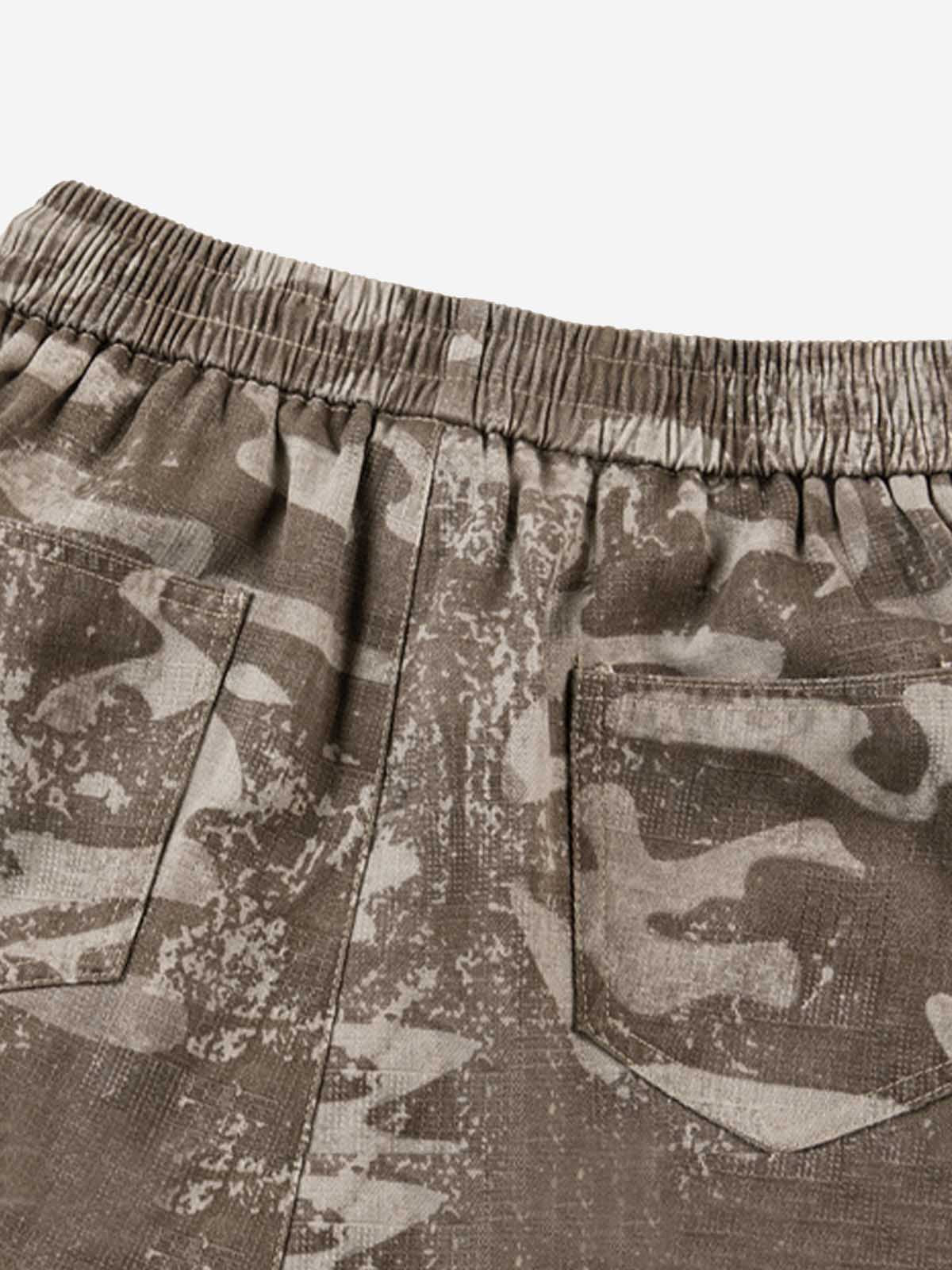 Vintage Camo Print Baggy Pants