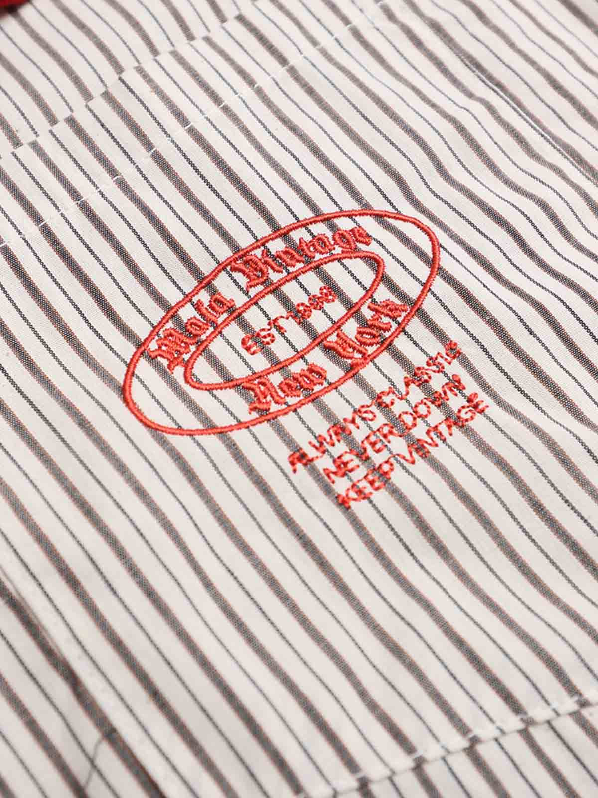 Striped Long Sleeve Shirt with Matching Scarf - Perfect for Casual and Semi-Formal Looks 