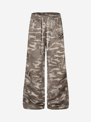 Vintage Camo Print Baggy Pants