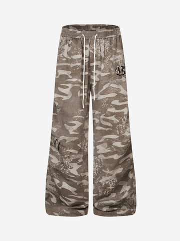 Vintage Camo Print Baggy Pants