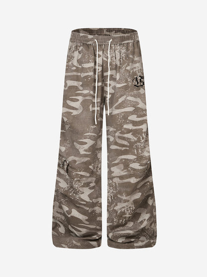Vintage Camo Print Baggy Pants