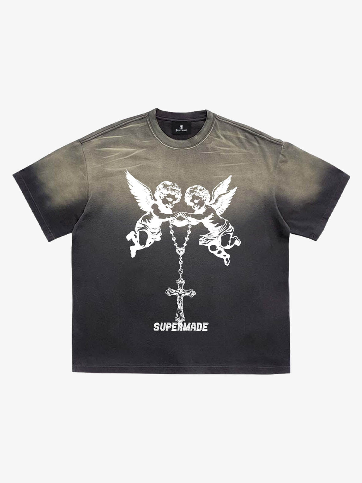 Twin Angels Cross Washed T-Shirt 