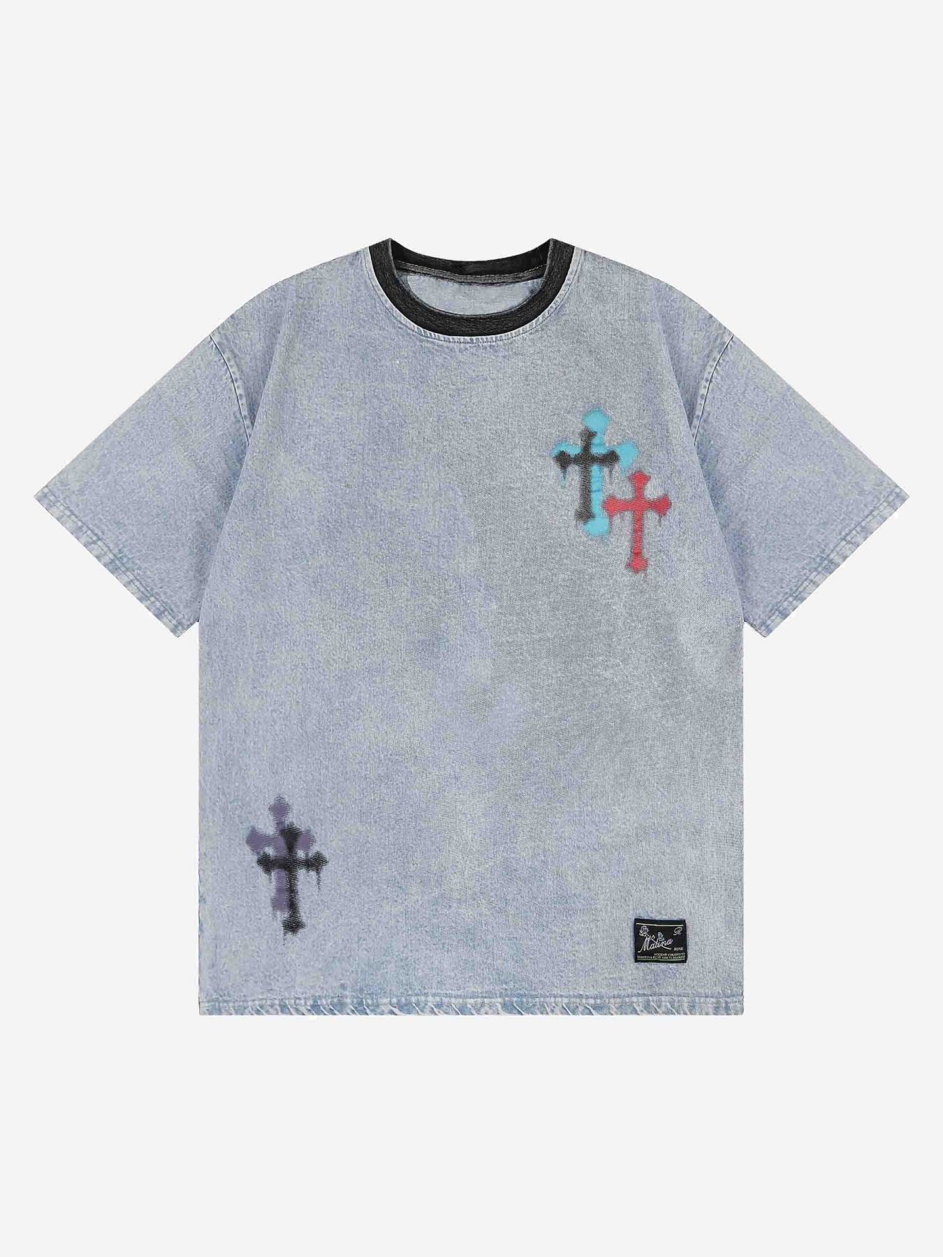 Men Embroidery Oversized Tee - SM2505114 main image 1