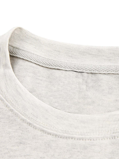 Faux Two-Piece Print Long-Sleeve T-shirt 
