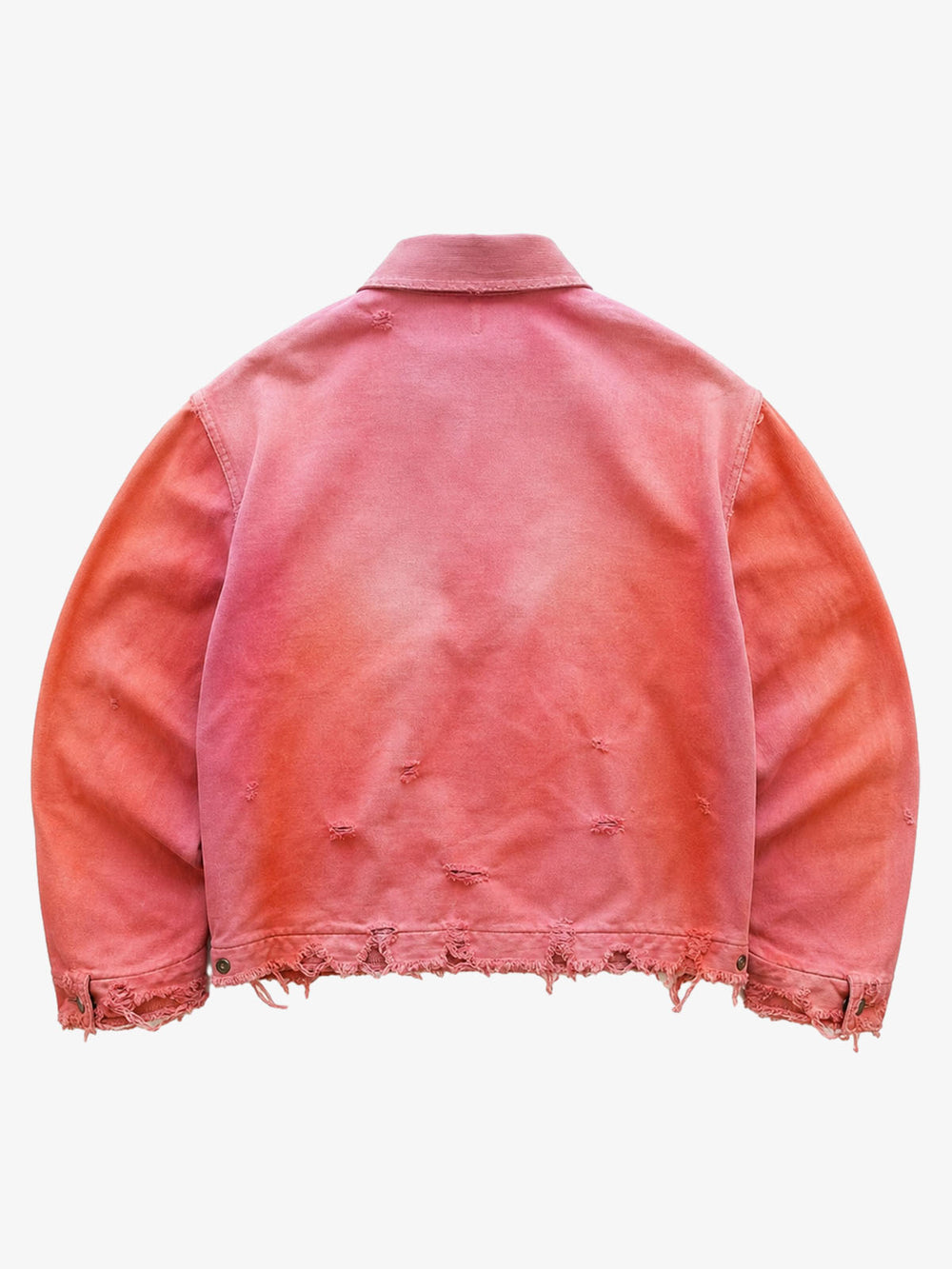 Terry Skull Embroidered Distressed Boxy Workwear Jacket