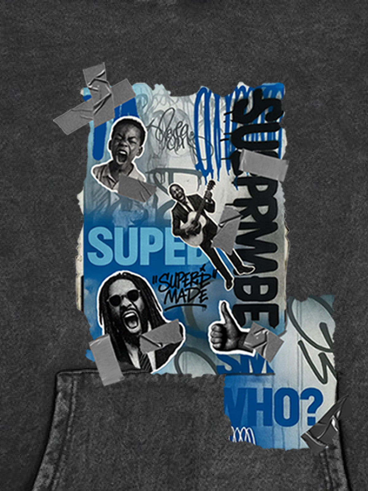 Supermade Graffiti Retro Hip-hop Hooded Sweatshirt 