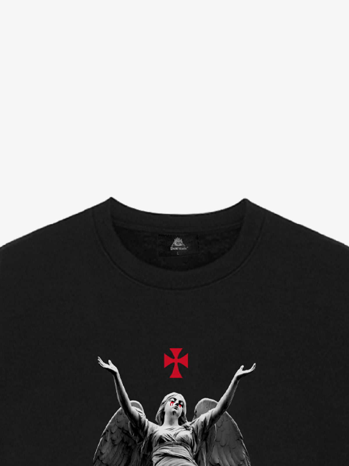 Gothic Angel Graphic Sweatshirt - Perfect for Edgy Streetwear Enthusiasts 