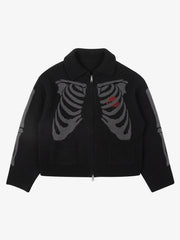 Skeleton Graphic Knit Cardigan