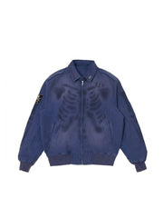 Washed Haze Blue Patch Bomber Jacket