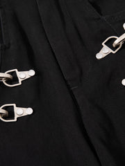 Pantaloni cargo larghi con bottoni in metallo
