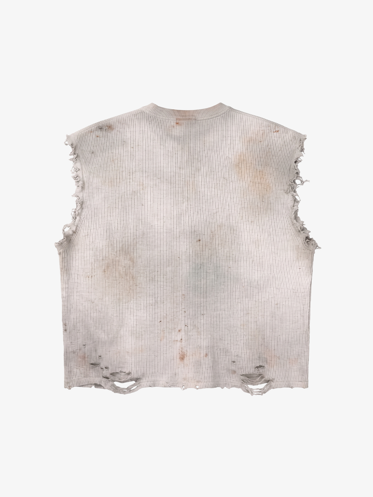 Dark Graphic Distressed Sweater Vest