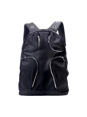 Metal Partition Multi-Pocket Nylon Backpack 