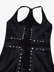 Union Jack Graphic Racerback Tank Top