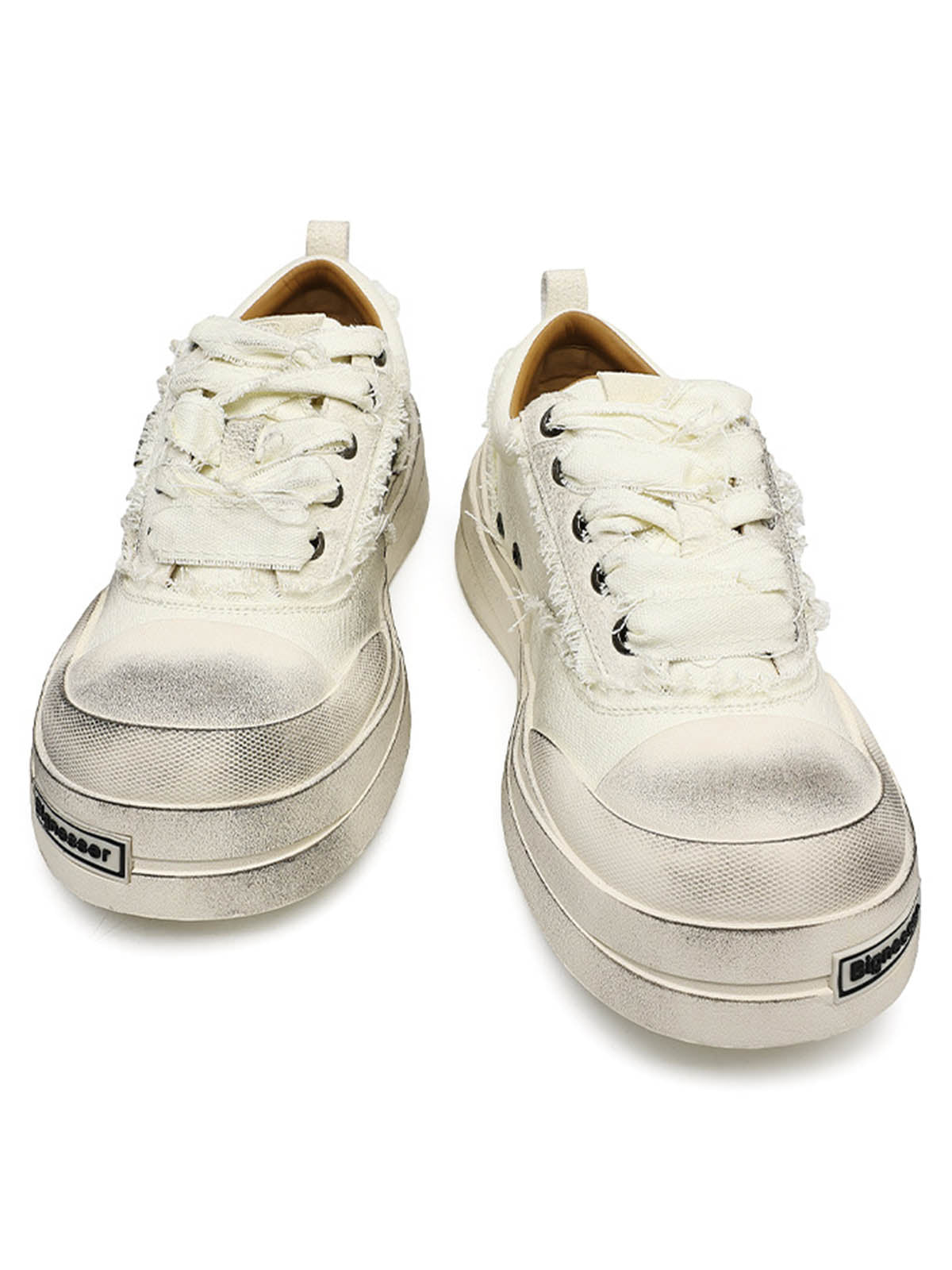 Retro Big-head Bandage Platform Canvas Shoes