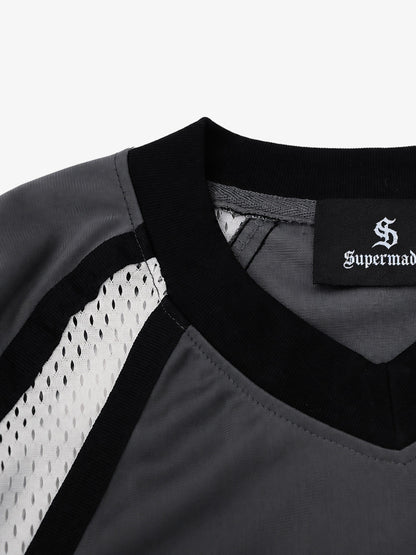 Mesh Patchwork Sweatshirt