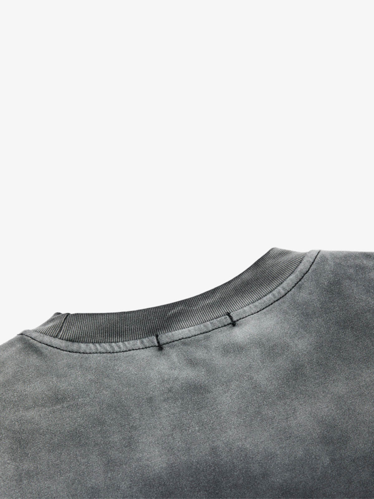 Character Graphic Spray-Dyed Distressed Layered Long Sleeve Top