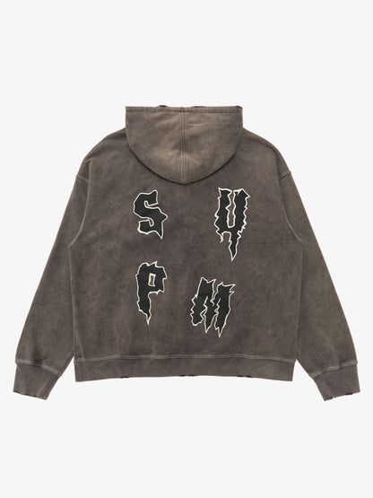 Distressed Graphic Hoodie for Urban Streetwear Enthusiasts 