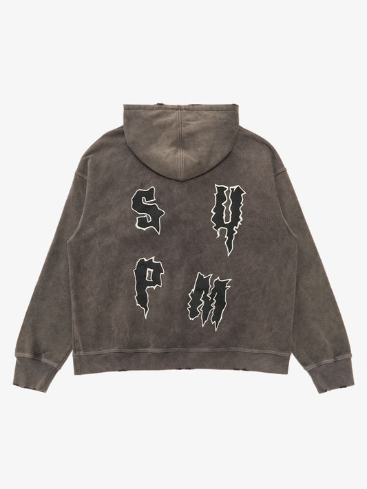 Distressed Graphic Hoodie for Urban Streetwear Enthusiasts 