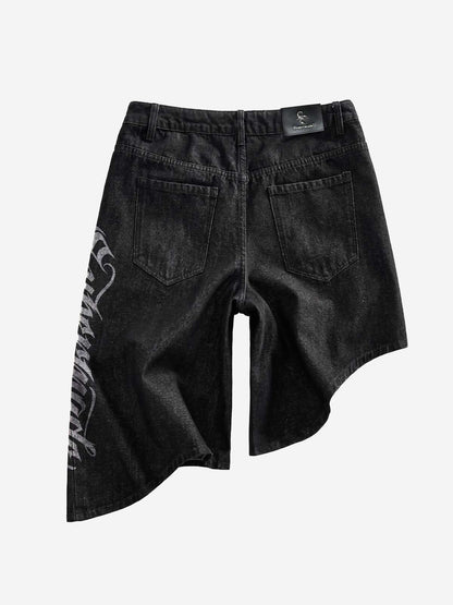 Irregular Hem Loose Shorts
