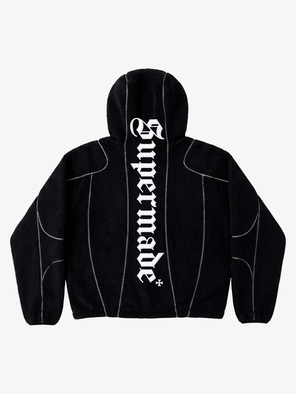 Contrast Stitch Fleece Hoodie Jacket