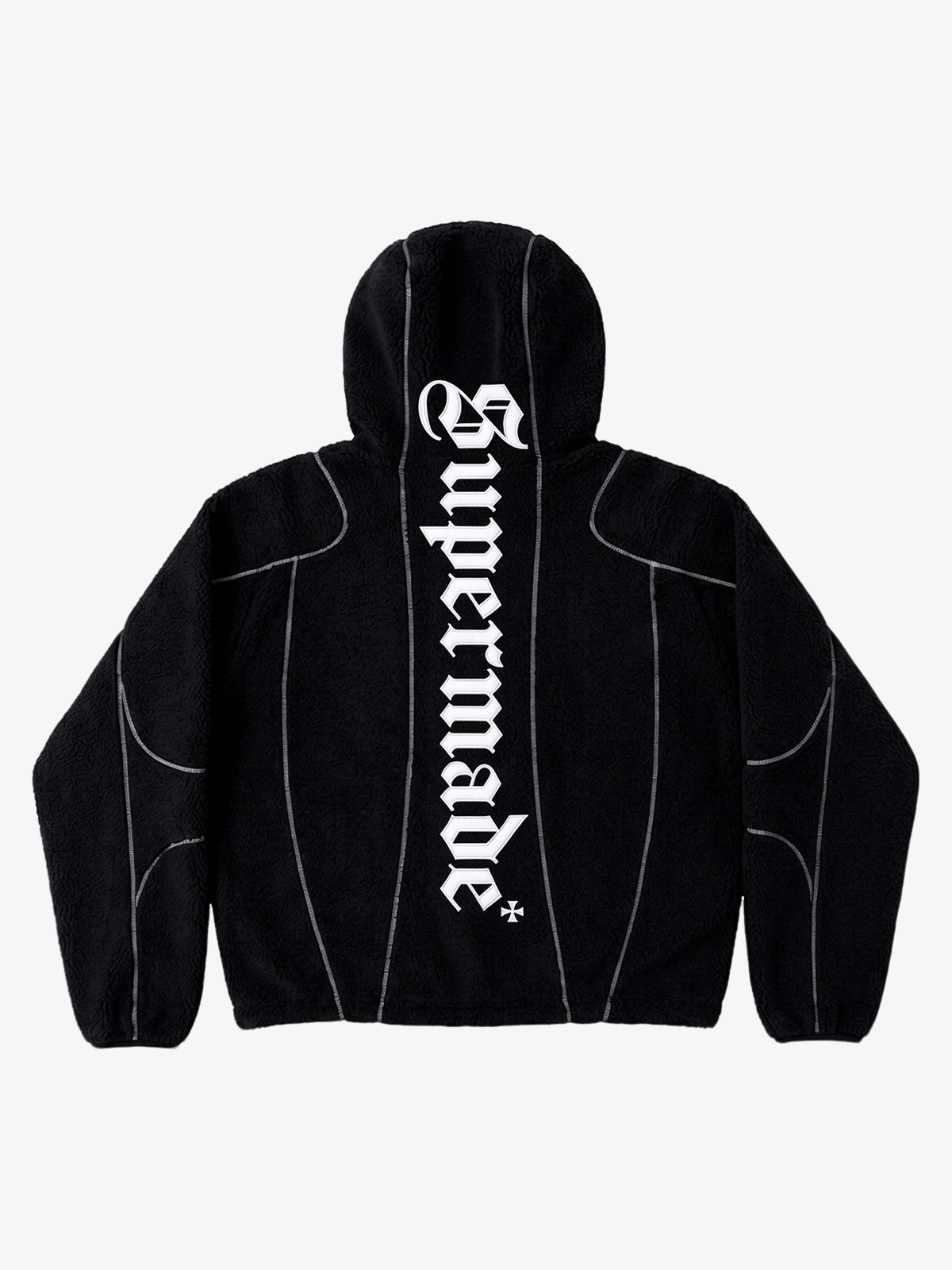 Contrast Stitch Fleece Hoodie Jacket