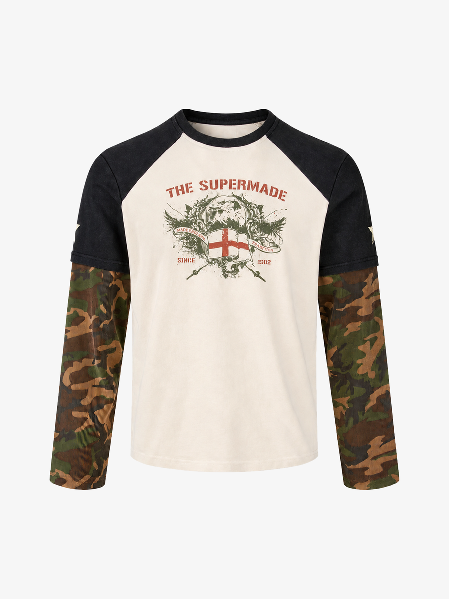 Langarmshirt mit Camouflage-Layer-Grafik