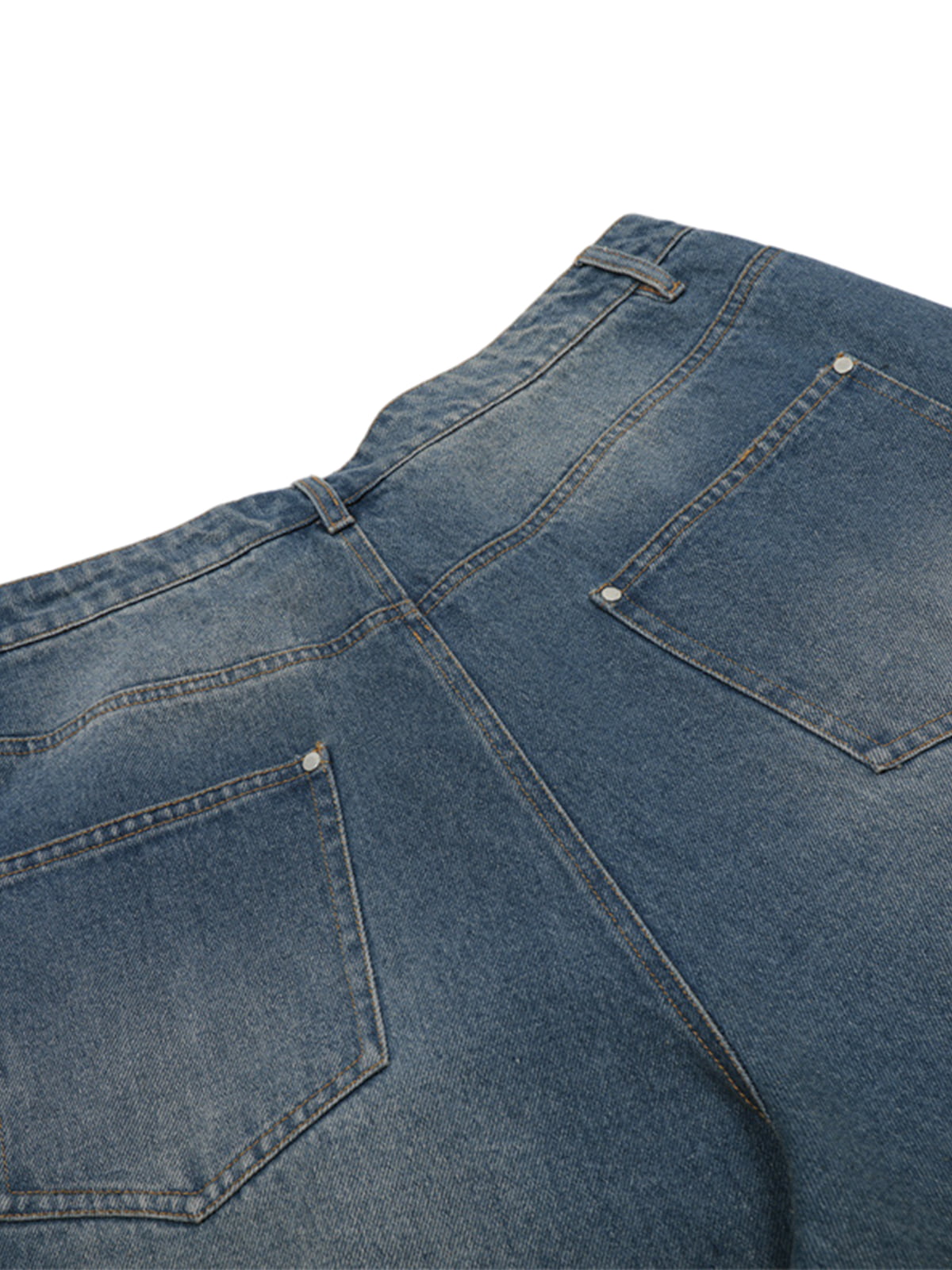 Washed White Denim Jorts 