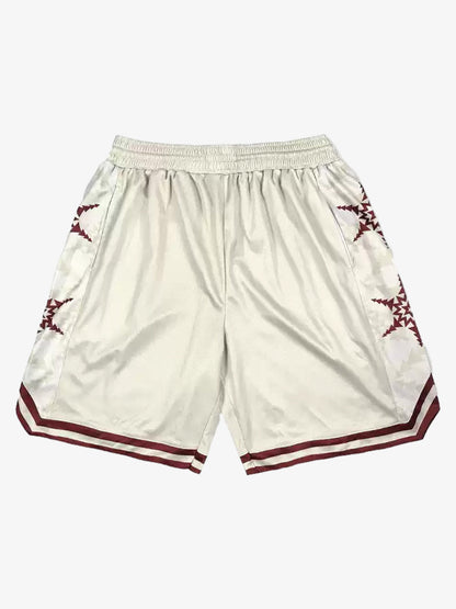 Geometric Star Panel Athletic Shorts 