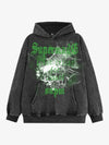 THE SUPERMADE Black Friday Human Supremacy Graphic Hoodie with Skull and Web Design 