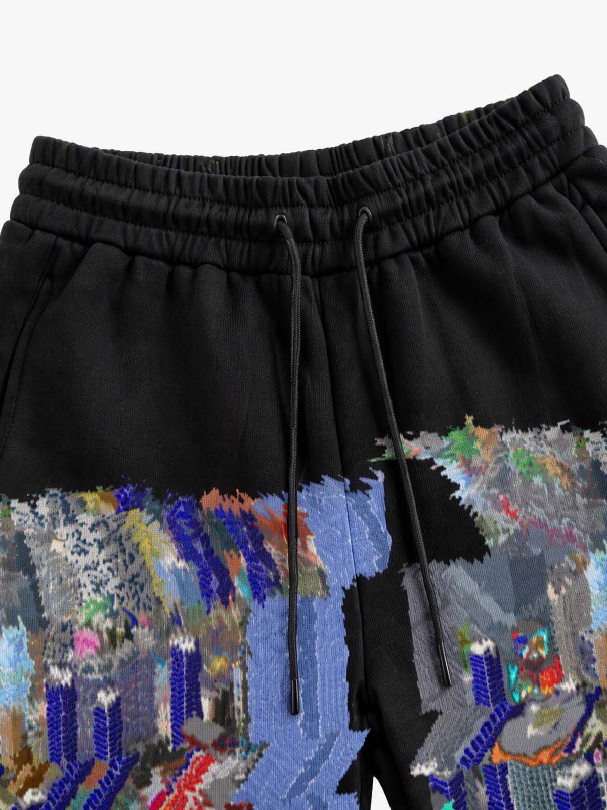 Twisted City Graphic Wide-Leg Sweatpants
