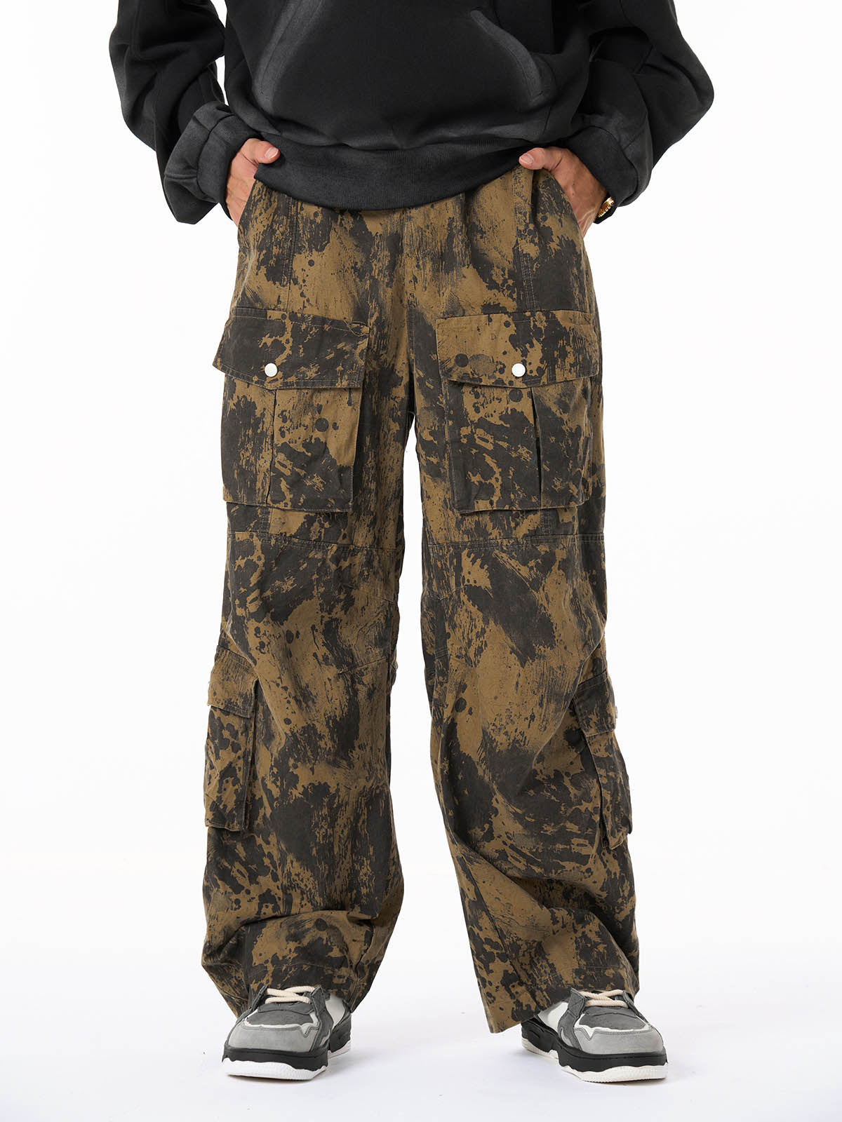 Stylish Wide-Leg Pants with Unique Star Print Design for Casual Wear 
